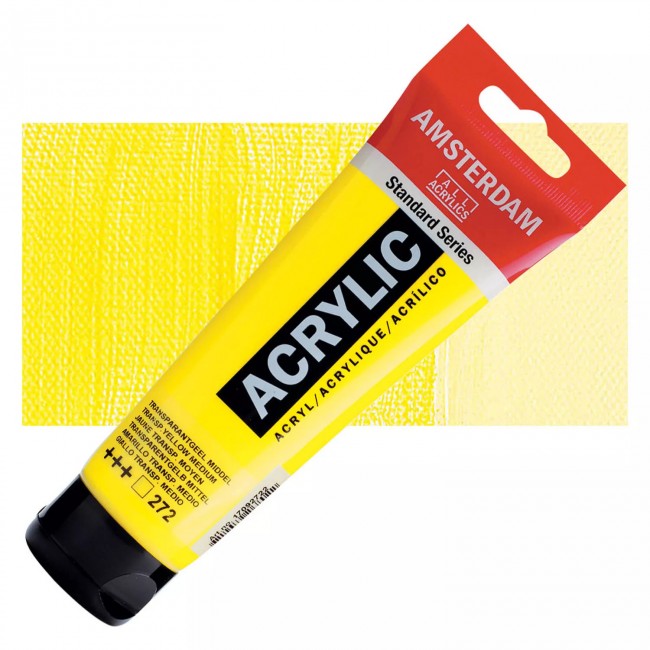 Ακρυλικό Χρώμα Amsterdam acrylic 272 transparent yellow medium, 120ml