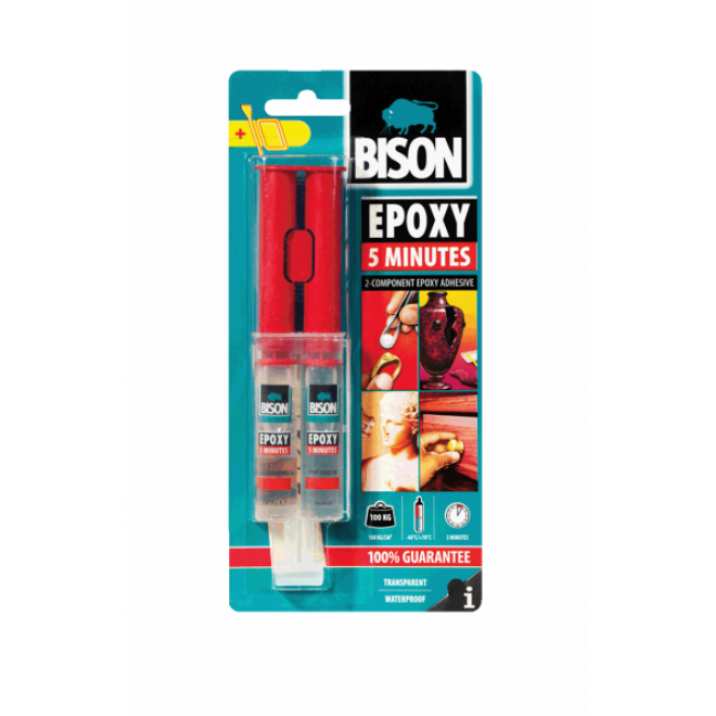 Κόλλα Εποξειδική 2 συστατικών Epoxy Bison 5minute, 24ml Κόλλα Εποξειδική 2 συστατικών Epoxy Bison 5minute, 24ml