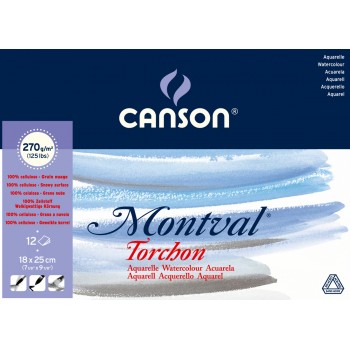 Μπλοκ Canson Montval Torchon Aqua, 18x25cm 270gr
