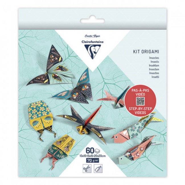 Origami σετ 60 φύλλα, insects Origami σετ 60 φύλλα, insects