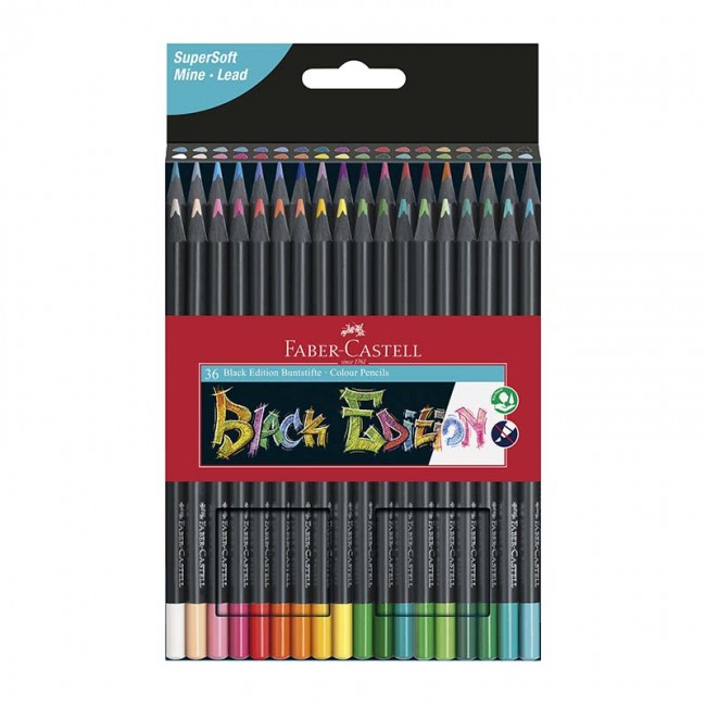 Ξυλομπογιές faber castell black edition 36 τεμάχια Ξυλομπογιές faber castell black edition 36 τεμάχια