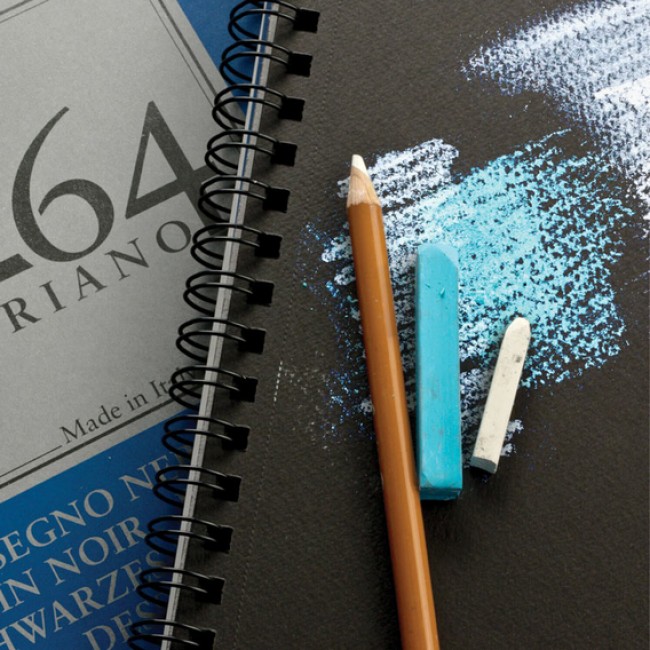 Μπλοκ σχεδίου σπιράλ fabriano 1264 Black, Α5