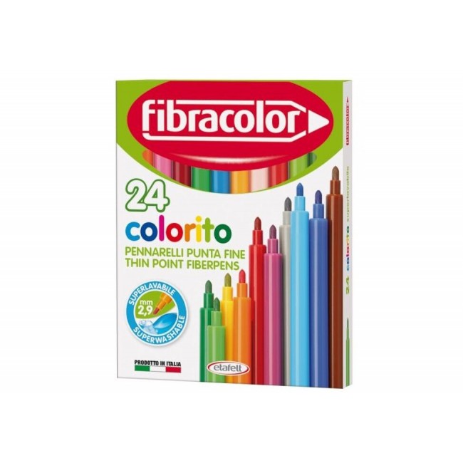Λεπτοί Μαρκαδόροι COLORITO, 24 Χρώματα Λεπτοί Μαρκαδόροι COLORITO, 24 Χρώματα