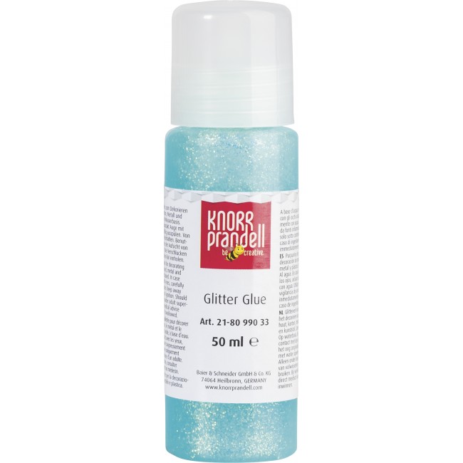 Κόλλα glitter 50ml, φωσφοριζέ γαλάζιο χρώμα