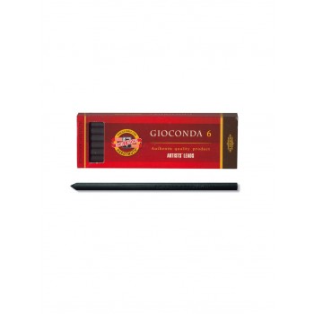 Κάρβουνα Πρεσαριστά Gioconda για Μηχανικό Μολύβι 5,6mm, Koh-I-Noor 