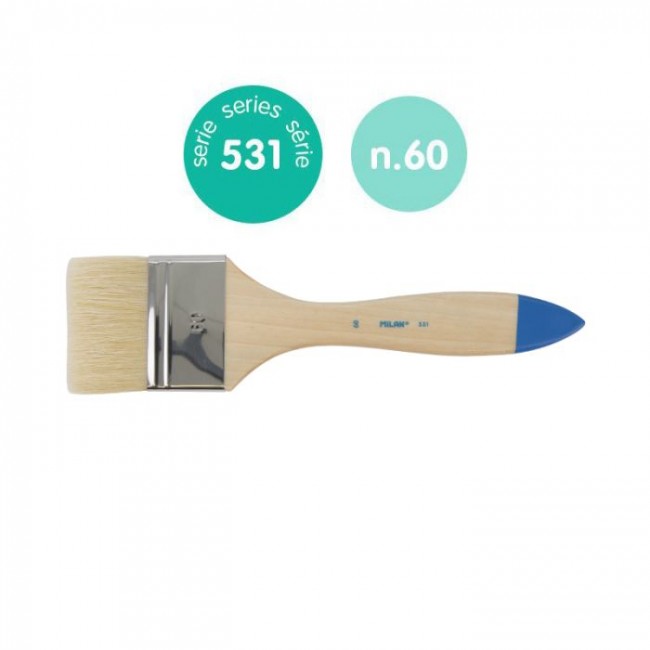 Πινελάσα φυσική τρίχα 6cm, σειρά 531 milan