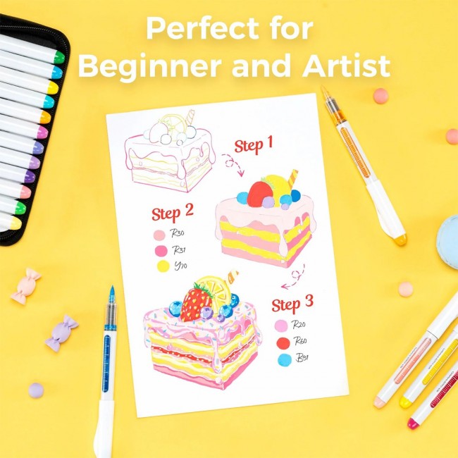 Ohuhu direct-ink acrylic markers Nahuku Σετ 24 τεμ