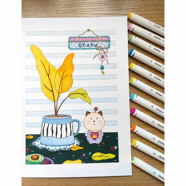 Ohuhu oahu alcohol art markers 160 τεμάχια fine & chisel Ohuhu oahu alcohol art markers 160 τεμάχια fine & chisel