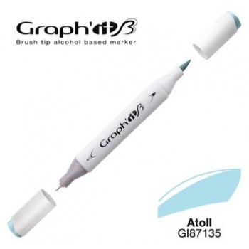 Μαρκαδόρος Οινοπνεύματος Διπλή Μύτη Πινέλο Graph'it Brush, 7135 atoll