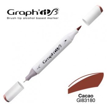 Μαρκαδόρος Οινοπνεύματος Διπλή Μύτη Πινέλο Graph'it Brush, 3180 cacao