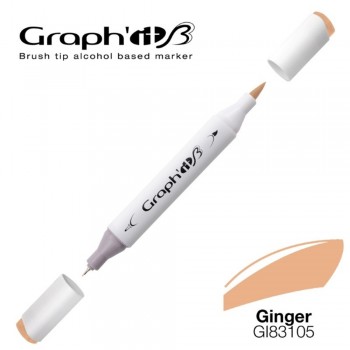 Μαρκαδόρος Οινοπνεύματος Διπλή Μύτη Πινέλο Graph'it Brush, 3105 Ginger