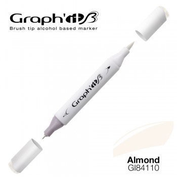 Μαρκαδόρος Οινοπνεύματος Διπλή Μύτη Πινέλο Graph'it Brush, 4110 almond
