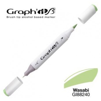 Μαρκαδόρος Οινοπνεύματος Διπλή Μύτη Πινέλο Graph'it Brush, 8240 wasabi