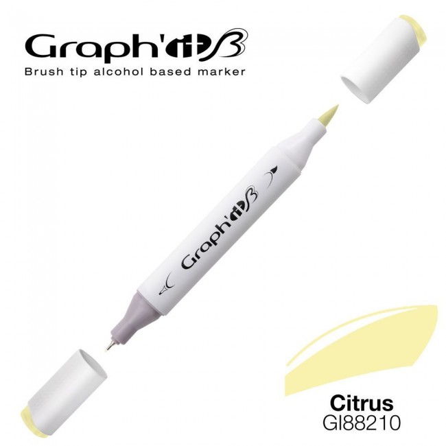 Μαρκαδόρος Οινοπνεύματος Διπλή Μύτη Πινέλο Graph'it Brush, 8210 Citrus