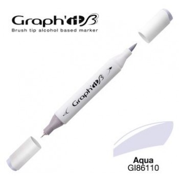 Μαρκαδόρος Οινοπνεύματος Διπλή Μύτη Πινέλο Graph'it Brush, 6110 aqua