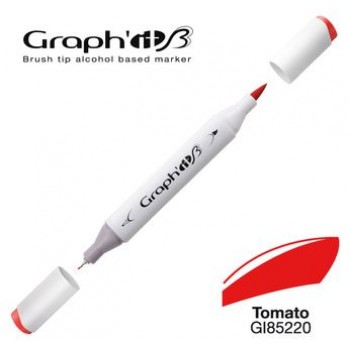 Μαρκαδόρος Οινοπνεύματος Διπλή Μύτη Πινέλο Graph'it Brush, 5220 tomato