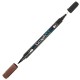 Μαρκαδόρος Νερού Διπλή Μύτη Πινέλο Graph'O Twin Tip marker 3290 ebony