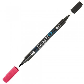Μαρκαδόρος Νερού Διπλή Μύτη Πινέλο Graph'O Twin Tip marker 5260 cranberry
