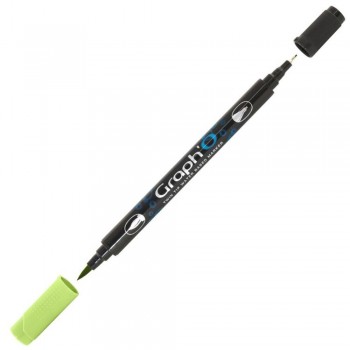 Μαρκαδόρος Νερού Διπλή Μύτη Πινέλο Graph'O Twin Tip marker 8250 anise