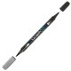 Μαρκαδόρος Νερού Διπλή Μύτη Πινέλο Graph'O Twin Tip marker 9504 neutral grey medium