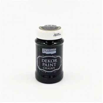 Χρώμα Κιμωλίας Pentart Decor Soft Paint, 100ml black