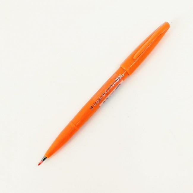 Μαρκαδόρος Brush Sing Pen Pentel, πορτοκαλί χρώμα Μαρκαδόρος Brush Sing Pen Pentel, πορτοκαλί χρώμα