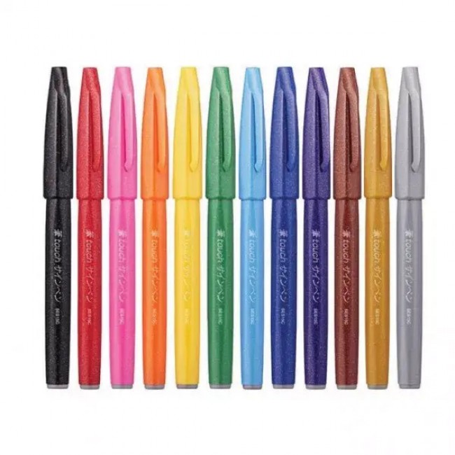 Μαρκαδόρος Brush Sign Pen Pentel, μαύρο χρώμα