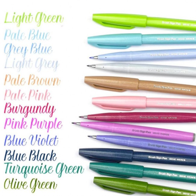Μαρκαδόρος Brush Sign Pen Pentel, fluorescent pink