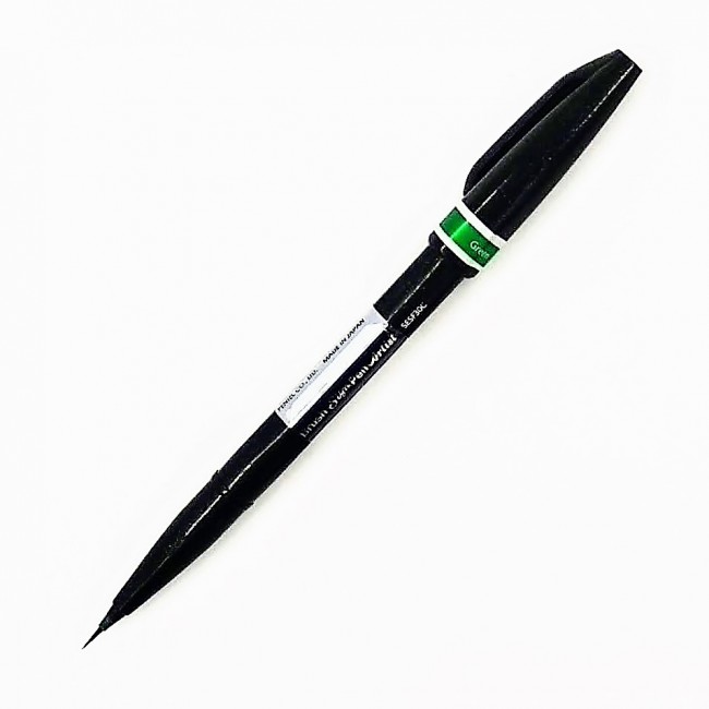 Μαρκαδόρος Μύτη πινέλο Brush Sign Pen Artist Pentel, πράσινο χρώμα Μαρκαδόρος Μύτη πινέλο Brush Sign Pen Artist Pentel, πράσινο χρώμα