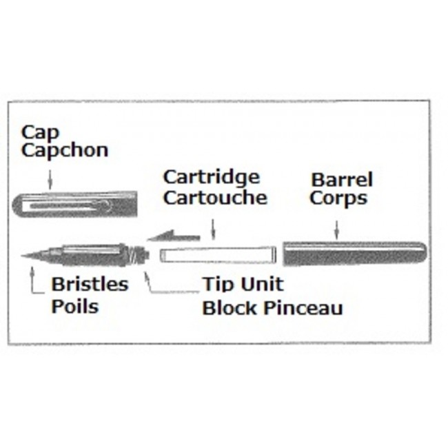 Pocket Brush Pen, gfkp3 black, pentel