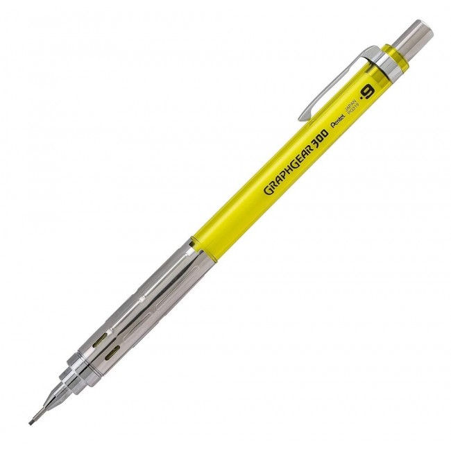 Μηχανικό Μολύβι Pentel Graphgear 300 0.9mm, Yellow Μηχανικό Μολύβι Pentel Graphgear 300 0.9mm, Yellow