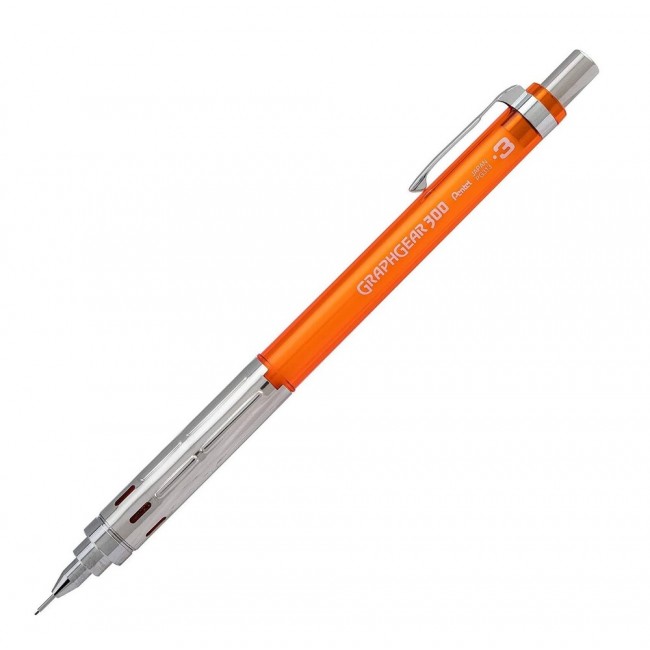 Μηχανικό Μολύβι Pentel Graphgear 300 0.3mm, Orange Μηχανικό Μολύβι Pentel Graphgear 300 0.3mm, Orange