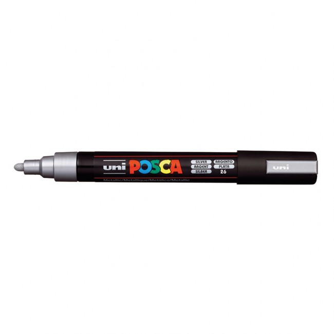 Μαρκαδόρος Ακρυλικός POSCA PC-5M, silver Μαρκαδόρος Ακρυλικός POSCA PC-5M, silver