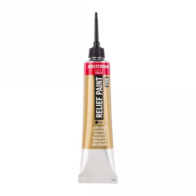 Περίγραμμα Amsterdam Relief Paint 802 light gold, 20ml Περίγραμμα Amsterdam Relief Paint 802 light gold, 20ml