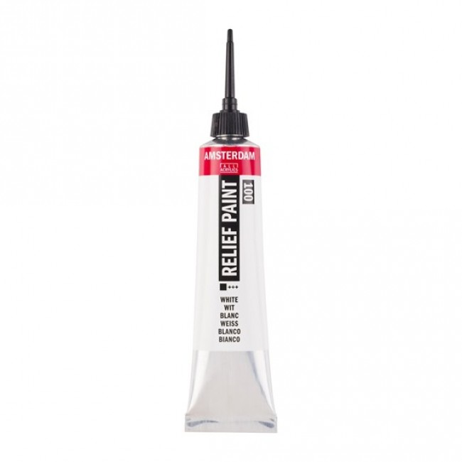 Περίγραμμα Amsterdam Relief Paint 100 white, 20ml, Royaltalens Περίγραμμα Amsterdam Relief Paint 100 white, 20ml, Royaltalens