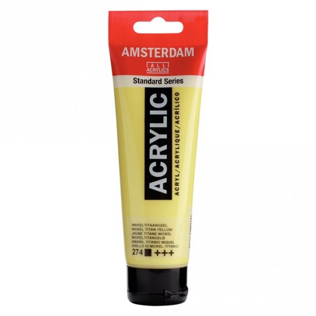 Ακρυλικό Χρώμα Amsterdam acrylic 274 nickel titanium yellow, 120ml Ακρυλικό Χρώμα Amsterdam acrylic 274 nickel titanium yellow, 120ml