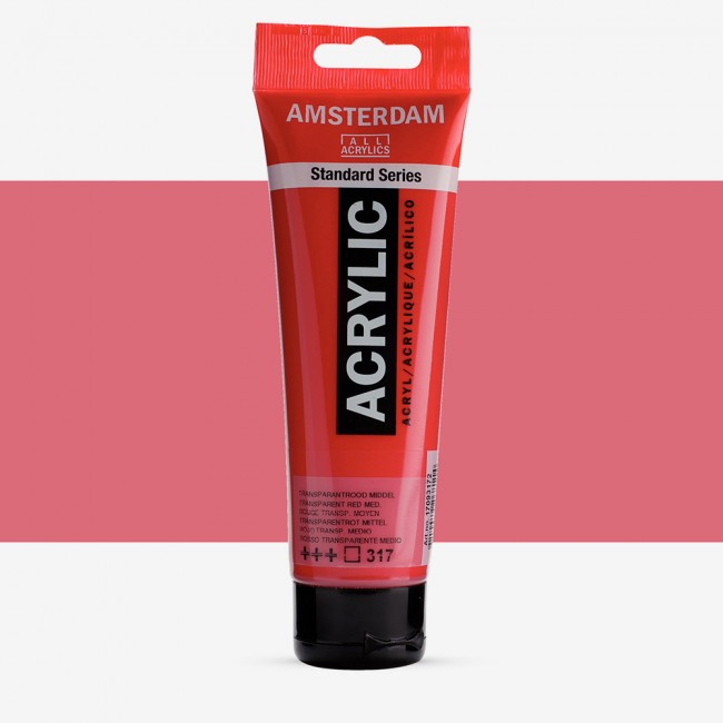 Ακρυλικό Χρώμα Amsterdam acrylic 317 transparent red medium, 120ml