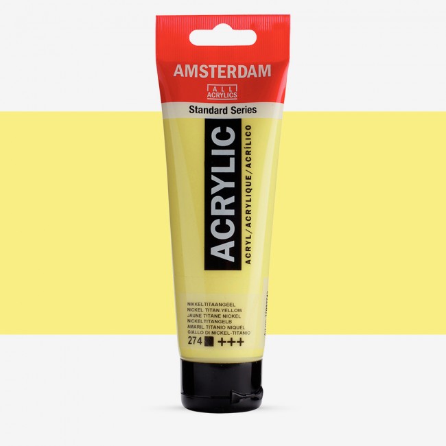 Ακρυλικό Χρώμα Amsterdam acrylic 274 nickel titanium yellow, 120ml