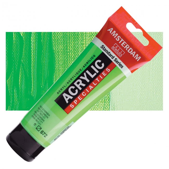 Ακρυλικό Χρώμα Amsterdam acrylic 672 reflex green, 120ml