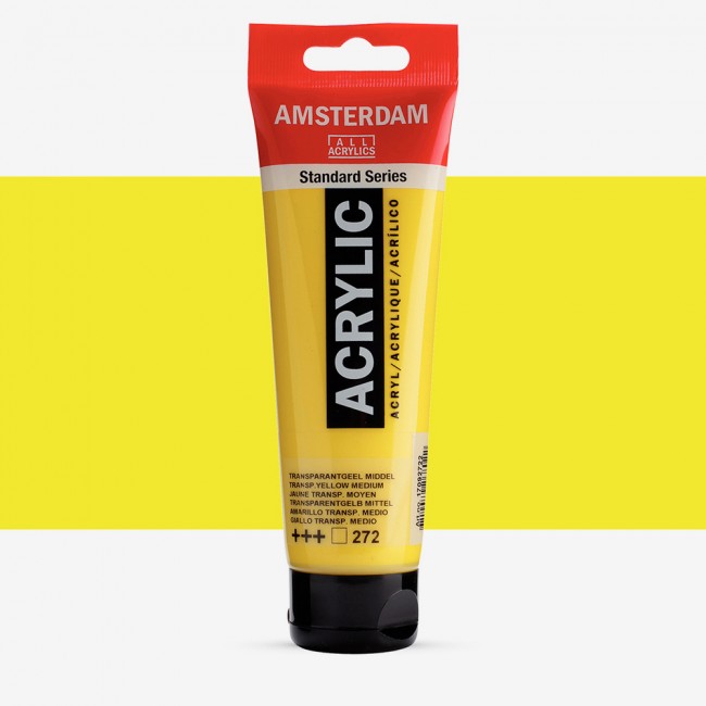 Ακρυλικό Χρώμα Amsterdam acrylic 272 transparent yellow medium, 120ml