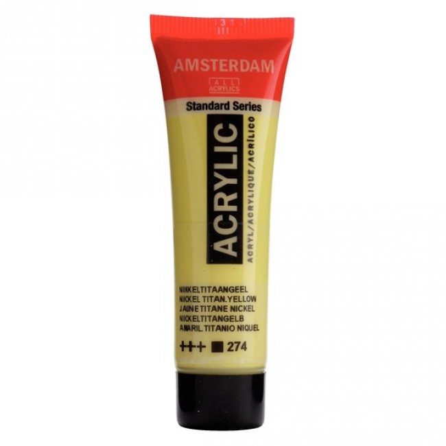 Ακρυλικό Χρώμα Amsterdam acrylic 274 nickel titanium yellow, 20ml