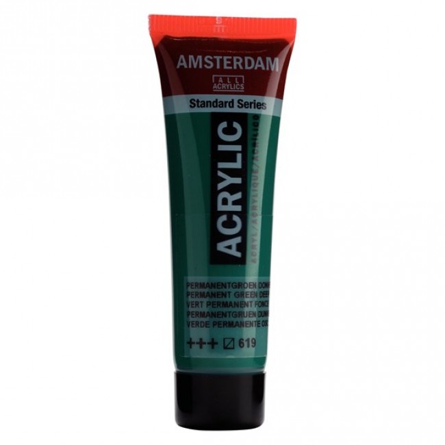 Ακρυλικό Χρώμα Amsterdam acrylic 619 Permanent green deep, 20ml Ακρυλικό Χρώμα Amsterdam acrylic 619 Permanent green deep, 20ml
