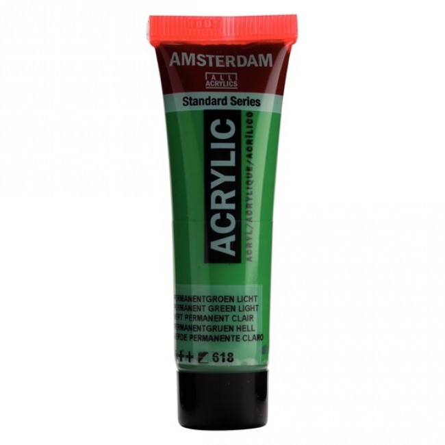 Ακρυλικό Χρώμα Amsterdam acrylic 618 Permanent green light, 20ml