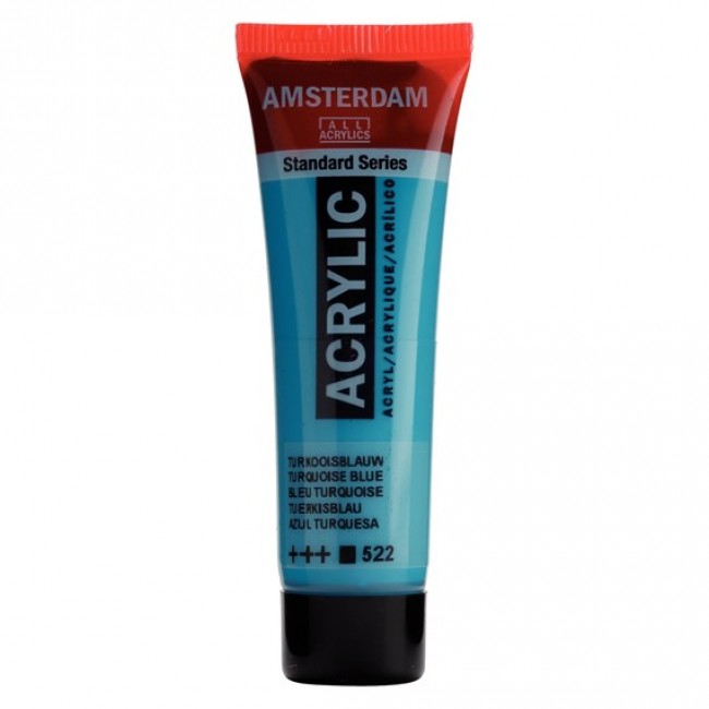Ακρυλικό Χρώμα Amsterdam acrylic 522 turquoise blue, 20ml Ακρυλικό Χρώμα Amsterdam acrylic 522 turquoise blue, 20ml