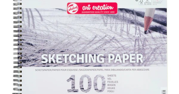 Sketching paper spiral art creation A3