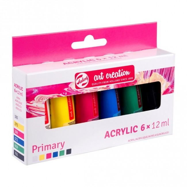 Acrylic colour set primary, 6x12 ml Acrylic colour set primary, 6x12 ml
