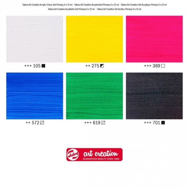 Acrylic colour set primary, 6x12 ml Acrylic colour set primary, 6x12 ml