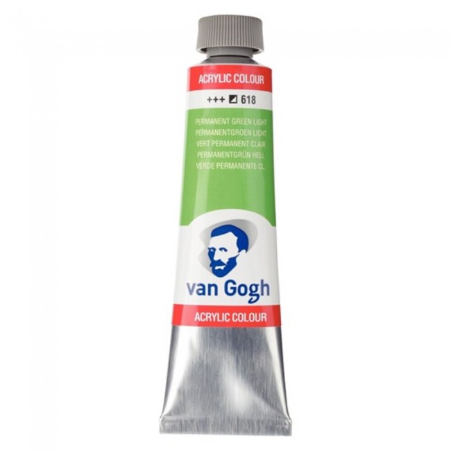 Ακρυλικό Χρώμα Van Gogh acrylic 40ml 618 permanent green light Ακρυλικό Χρώμα Van Gogh acrylic 40ml 618 permanent green light