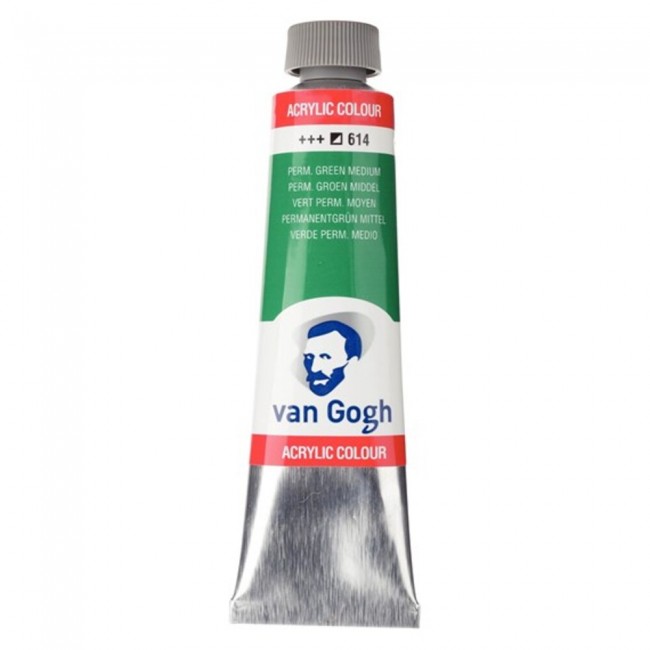 Ακρυλικό Χρώμα Van Gogh acrylic 40ml 614 permanent green medium Ακρυλικό Χρώμα Van Gogh acrylic 40ml 614 permanent green medium