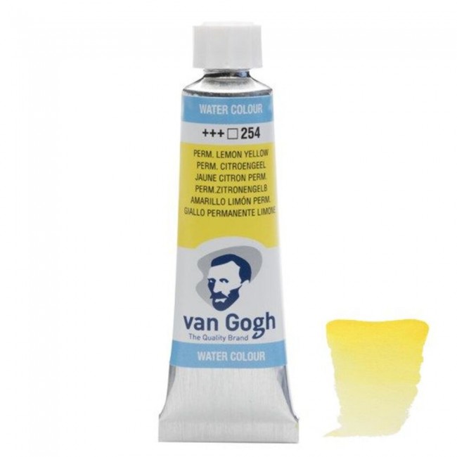 Ακουαρέλα Σωληνάριο Van Gogh Watercolor 254 Permanent Lemon Yellow 10ml, Royaltalens